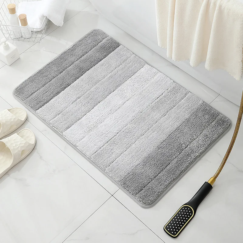 

Nordic Style Bathroom Anti-slip Mat Home Decoration Bathroom Absorbent Foot Mat Rectangle Household Striped Entry Floor Mat
