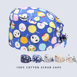 Hoge Kwaliteit Chirurgische Caps Medische Scrub Hoeden Verpleging Cap Klinische Hoed 100% Katoen Ademende Tandheelkunde Chef Veterinaire Hoed M951