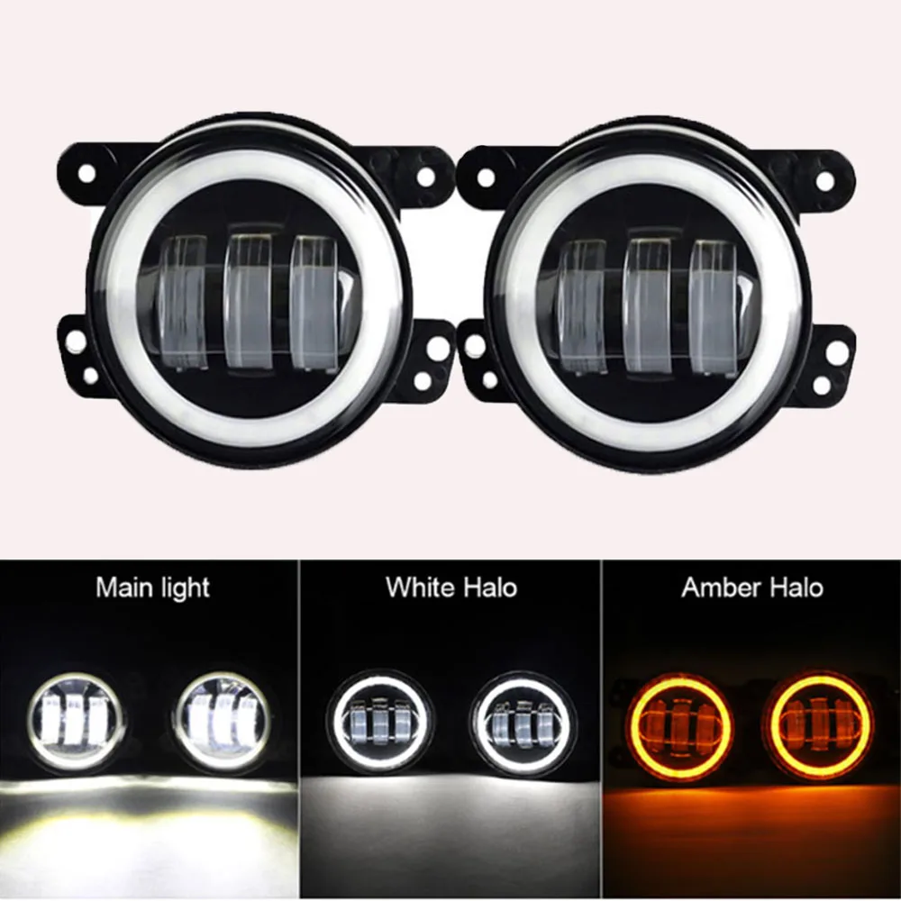 

Car Fog Light 12V LED Lens Angel Eye Fog Driving Lamp for Ford Focus 2 Renault Duster Logan Mitsubishi Lancer X Outlander XL ASX