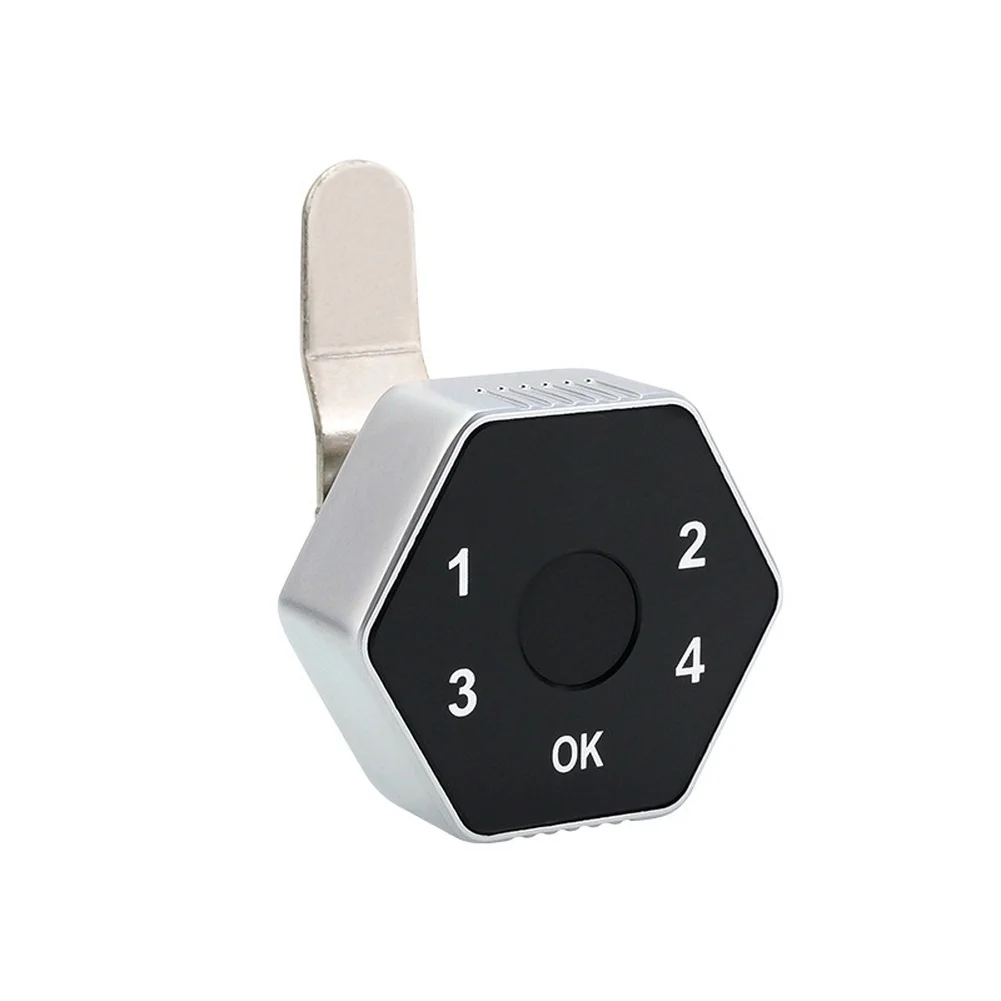 

Smart Drawer Lock with 50 Fingerprint Storage for Cabinets Office Storage Zinc Alloy Silver Finish USB Backup Charge