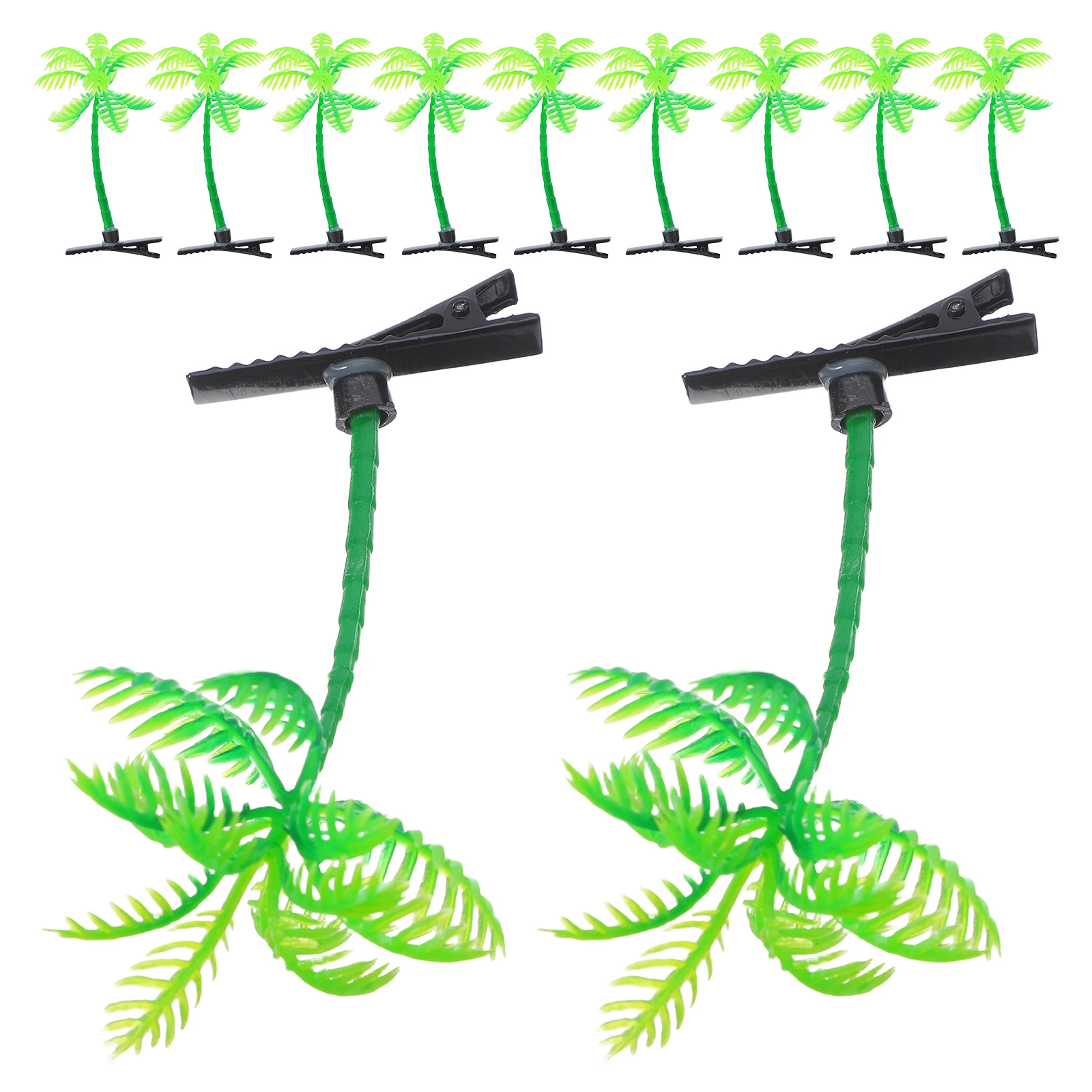 

30pcs Coconut Tree Hair Clips Accessories for Women Girls Beach Themed Headwear Lightweight Iron Plastic Daily Use Sharing