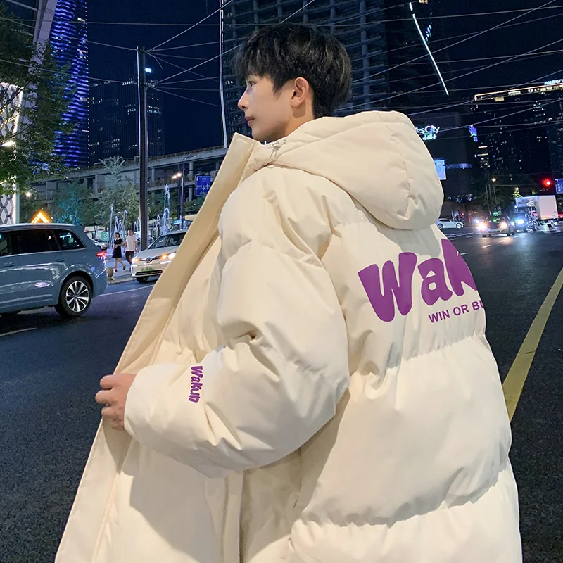 

New 2024 Men's plus Size 300 Pou Warm Cotton Jaet Outerwear Bread Sle Casual Loose Fit Winter Coat for Couples