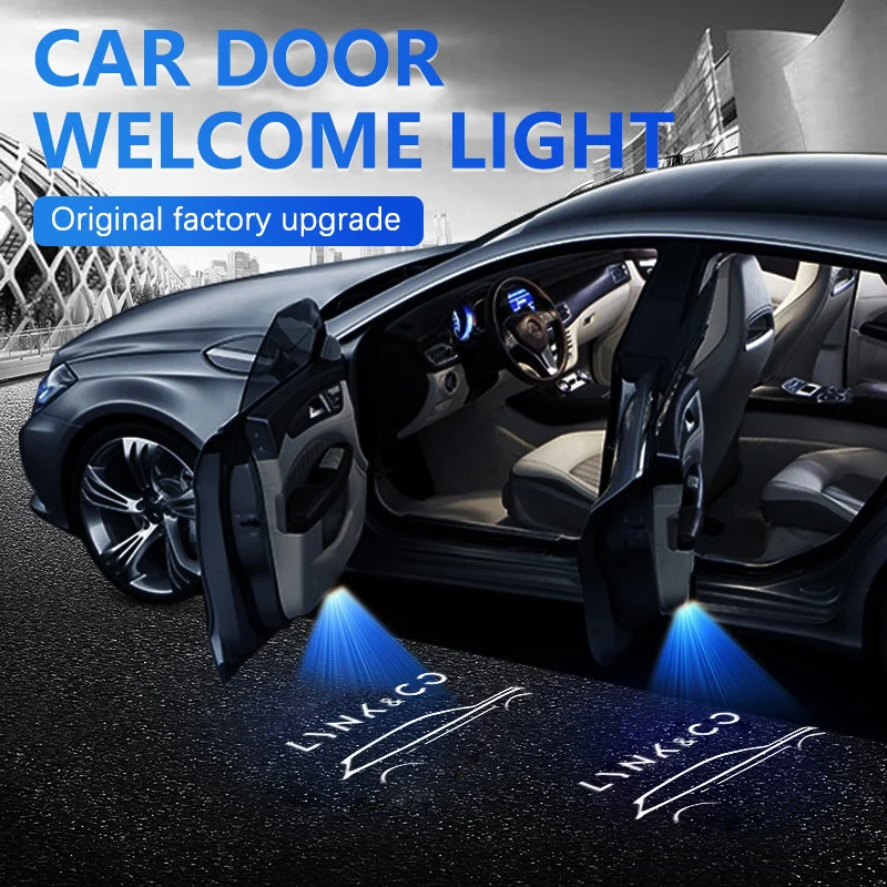 LED Car Door Interior Ghost Shadow Welcome Warning Light For Lynk&Co 900 01 02 03 05 06 09 Car Accessories
