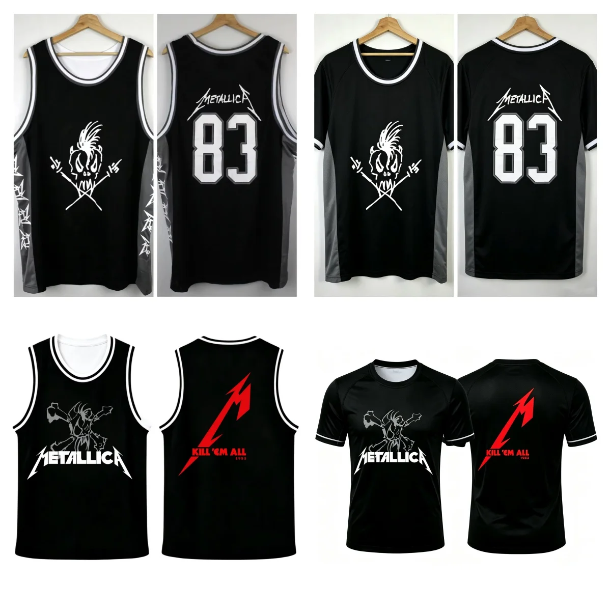 2026 Metallica Album Basketball Jersey Sleeveless Vest, Summer Men Y2k M72 Tour Rock Fashion Quick Drying Sweatshirt Singlet