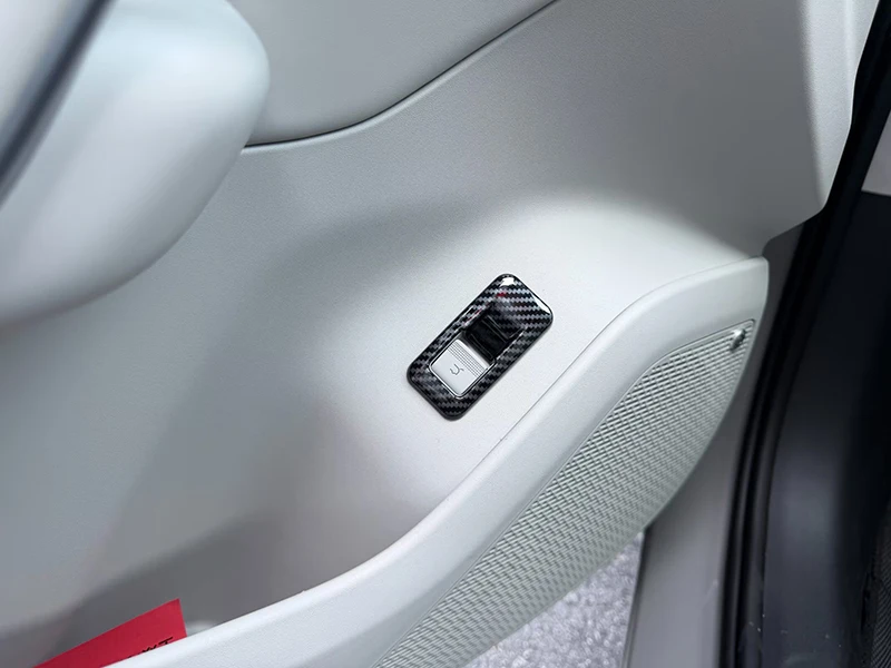 For Byd Atto 3 Evo Yuan Plus 2026 2027 Car Accessories Carbon Fiber Style Rear Drain Cup Frame Of Tailgate Switch Frame Trim