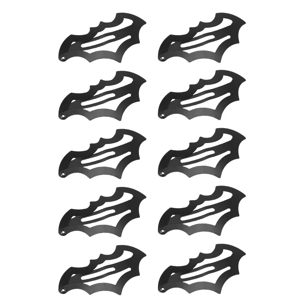 

10/20Pcs Bat Shape Halloween Bat Hair Clips Halloween Theme Metal Furry Bat Hair Clips Masquerade Fun Hair Clips