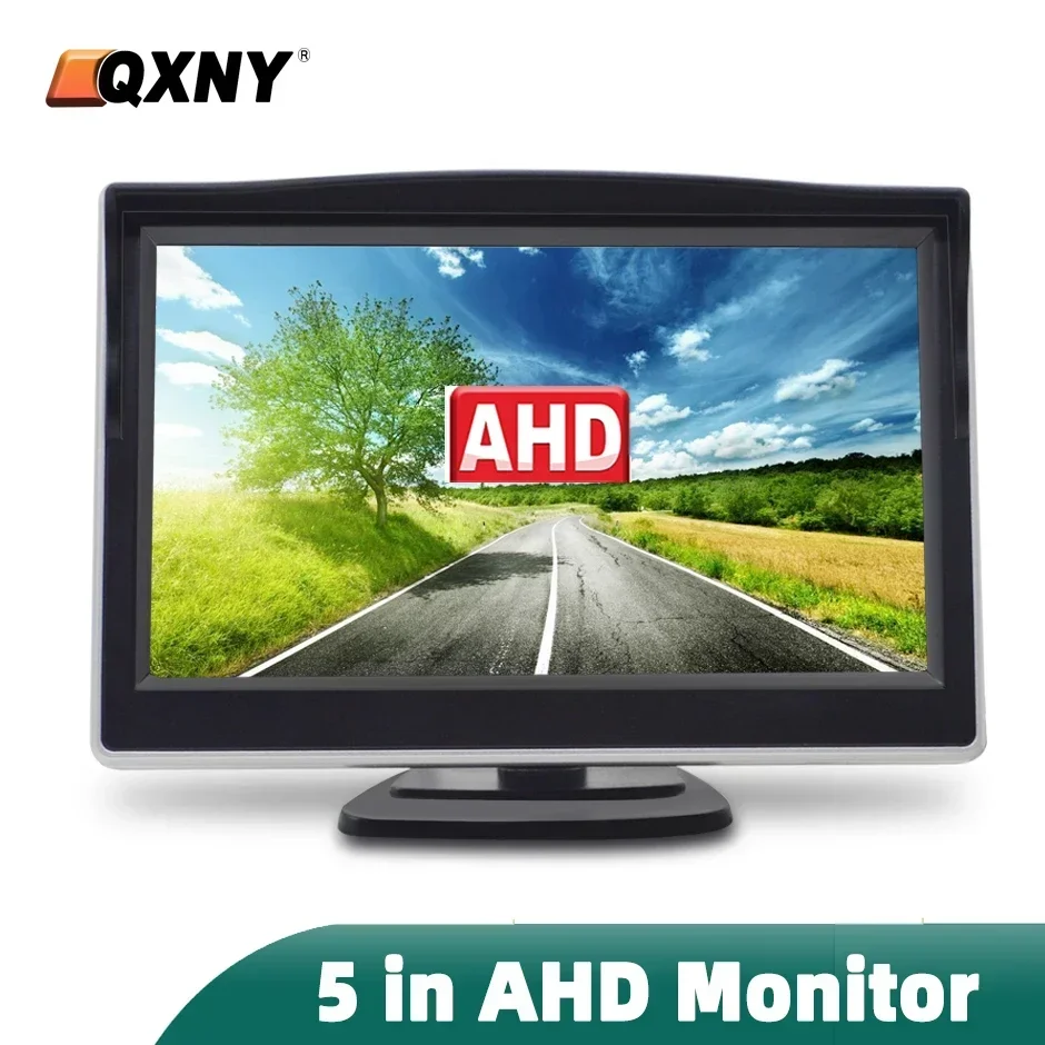 LCD Display 5 INCH Screen CVBS/AHD IPS Car Monitor for Vehicle 1080P/720P Backup Reverse Camera CCTV Home Security Surveillance.