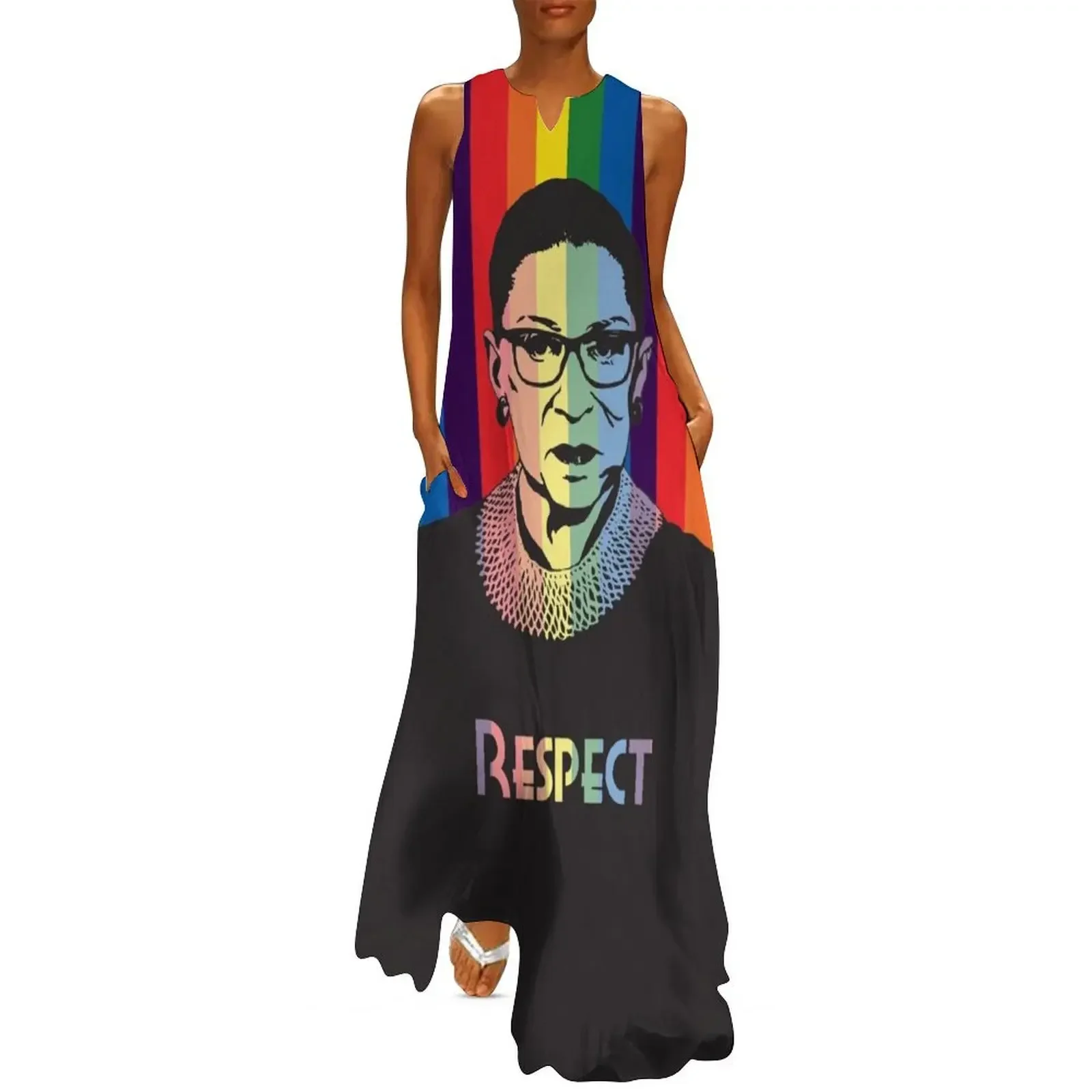 

RGB Respect Rainbow Long Dress summer dresses ladies 2025 Woman fashion luxury evening dress woman for wedding Clothing Dress