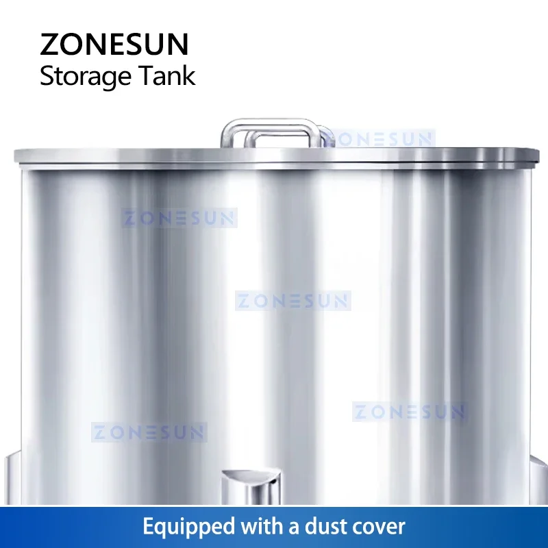 Zonesun Stainless Steel Storage Tank Sloped Bottom Vertical Tanks for Viscous Liquid Sanitary Vessel ZS-ST1500L