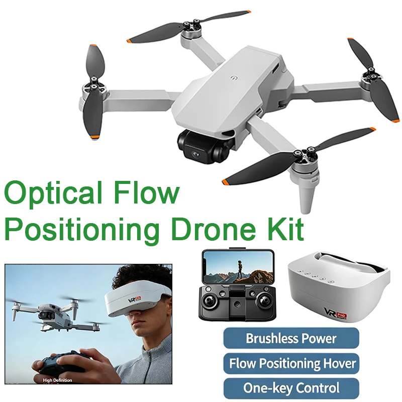 AERI 100 Portable Drone Kit with Remote Controller & VR Glasses Dual Camera 5G WIFI RC Obstacle Avoidance for Aerial Photography