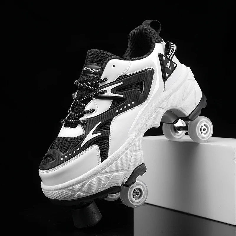 

Детская обувь для роликовых коньков, кроссовки для мальчиков и девочек с колесами, деформирующая обувь и роликовые коньки на Рождество, день рождения, подарок для детей