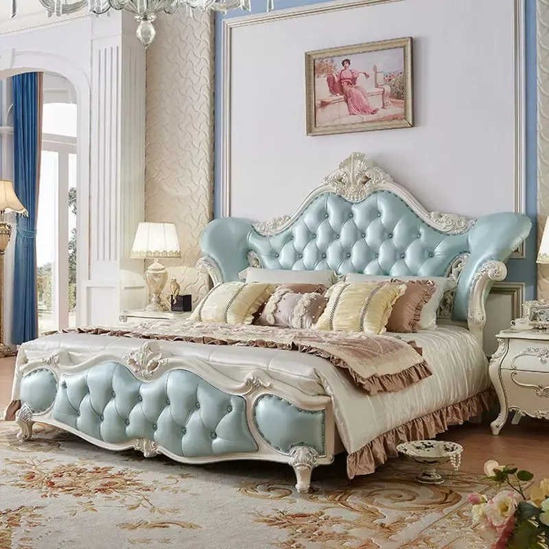 Elegant Wardrobe Double Bed Accessories Adults Household Bedroom Bed Frames Frames Bedding Letto Matrimoniale Home Furniture