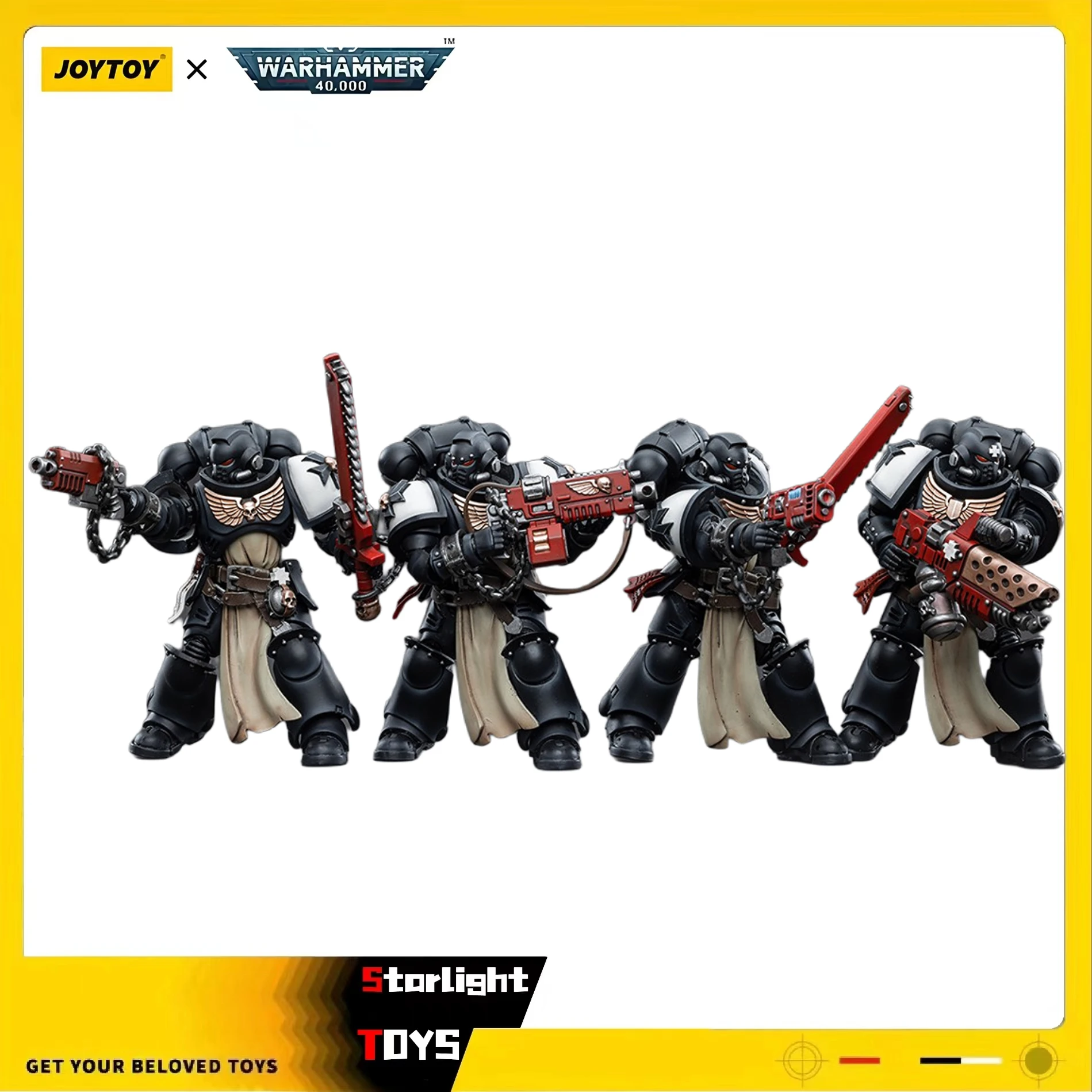 

JOYTOY 1/18 Action Figure Warhammer 40K Black Templars Army Primaris Crusader Squad Model Toy Gifts