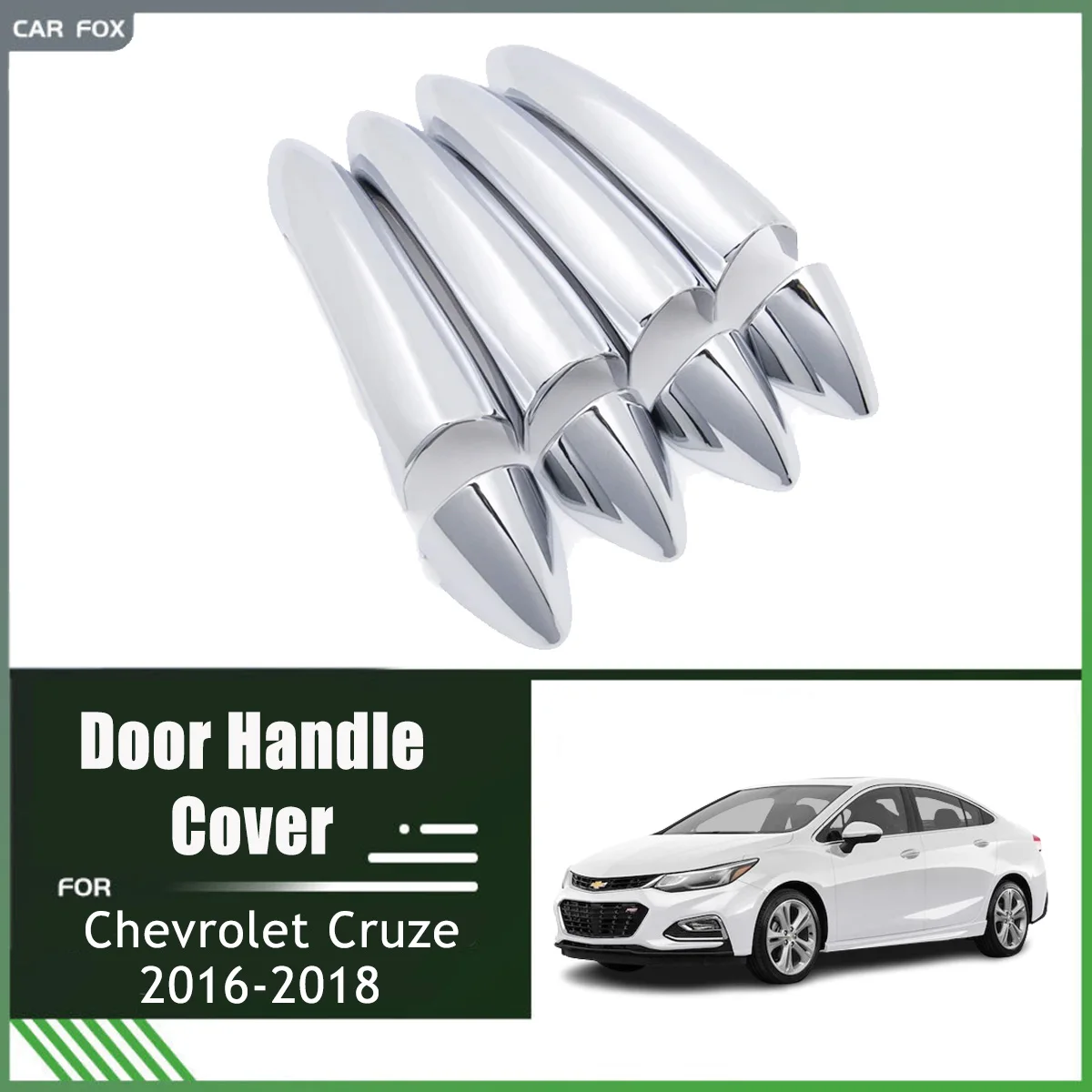 

Chrome Door Handle Cover Trim for Chevrolet Cruze 2016-2018 2017 Chevy Sedan ABS Car Accessories Carbon Fiber Sticker Styling