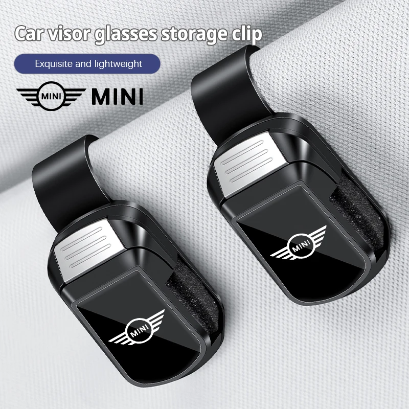 Parasol para coche, Clip para gafas, soporte de almacenamiento para MINI Cooper R56 F56 R50 JCW Cabrio Aceman Countryman Clubman Roadster