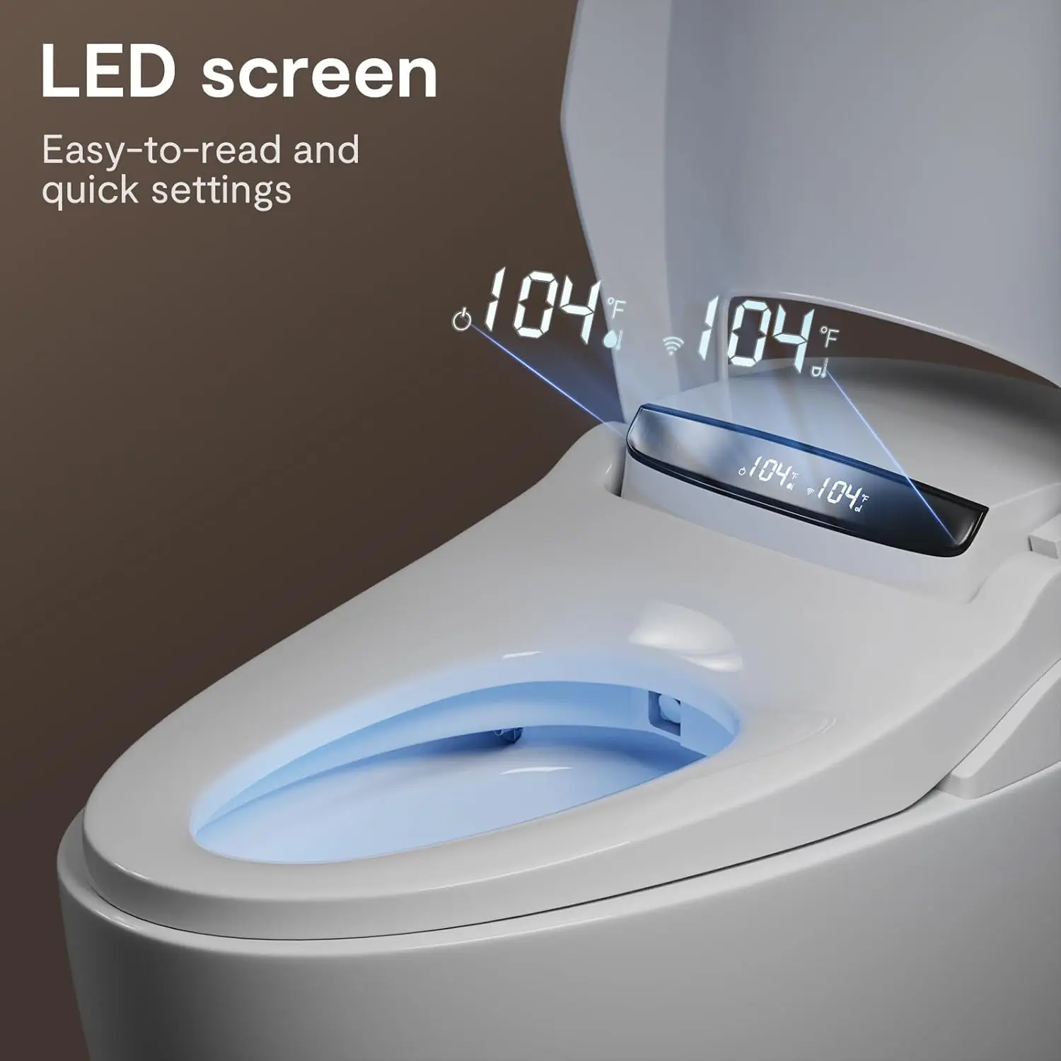 Intelligent White Ceramic  Certified One-Piece Auto Toilet Commode WC Sanitary Ware with Smart Bathroom Lid