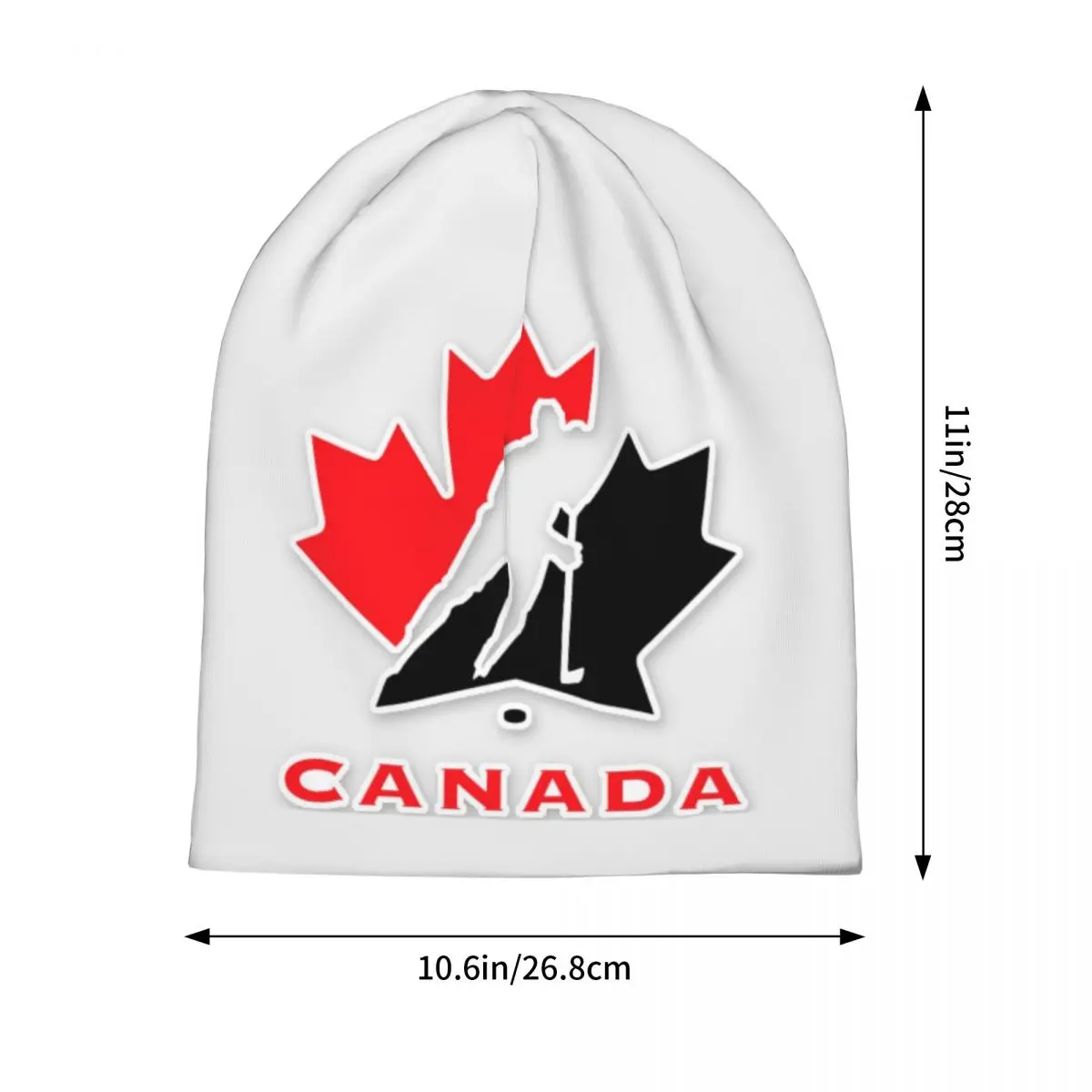 Canada Ice Hockey Sports  Unisex Adult Beanies Caps Knitted Bonnet Hat Warm Fashion Autumn Winter Outdoor Skullies Hats