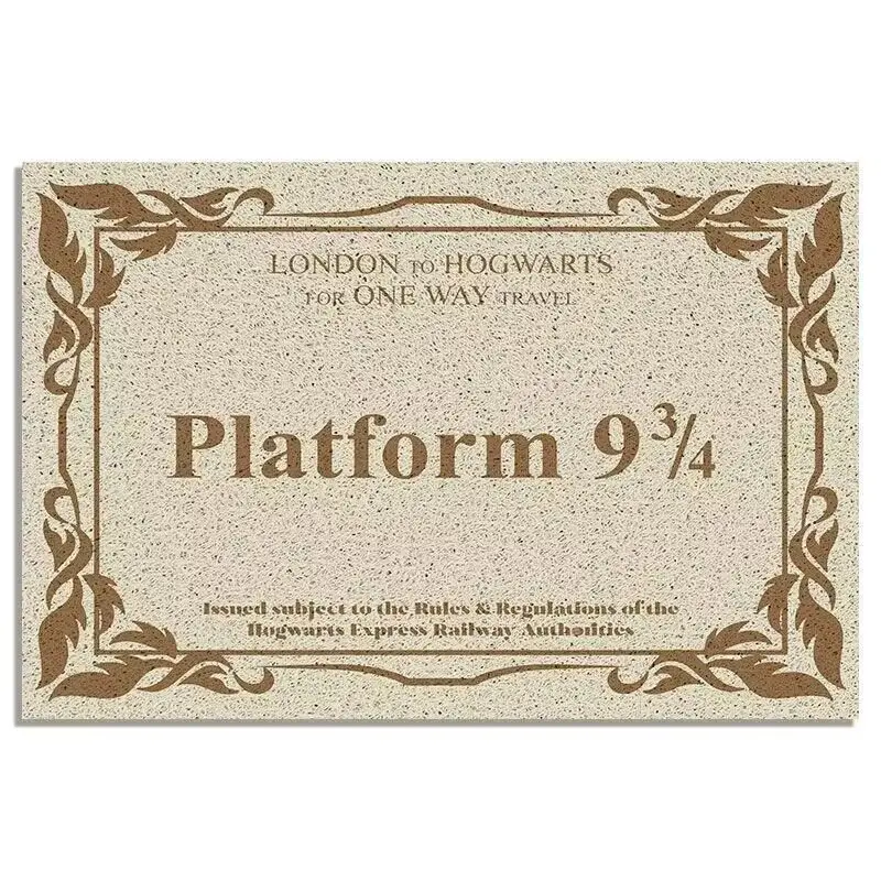 Alfombra de puerta Wizards Alohomor, felpudo de goma antideslizante, alfombra gráfica de bienvenida, alfombrilla para pie de puerta delantera, decoración de alfombra de plataforma mágica 9