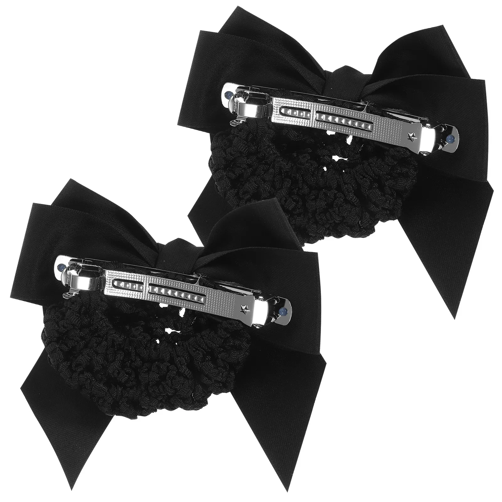 

2 шт. заколки-сетки для волос с бантом-бабочкой, эластичные, для женских причесок, держатели для хвоста, аксессуары для укладки волос