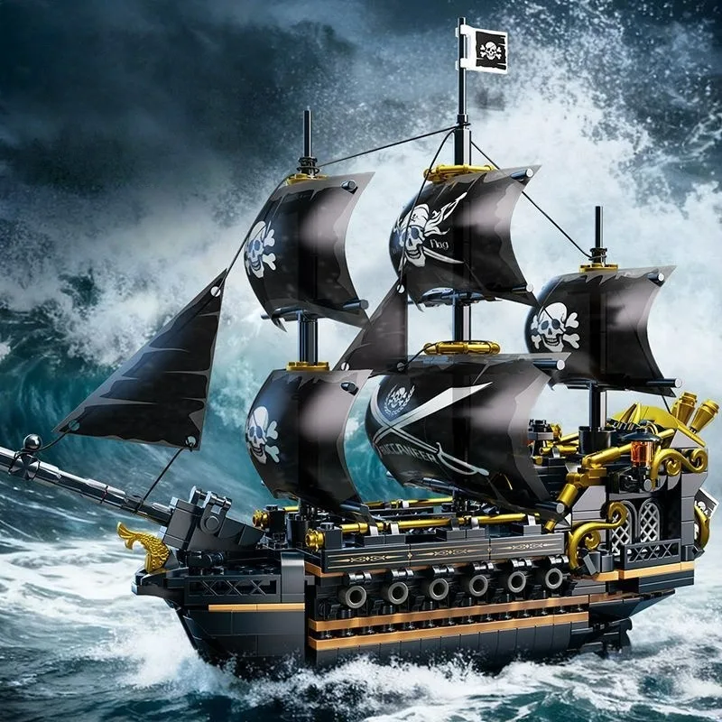 

Конструктор MOC: Пиратский корабль, Парусник, Модель меха, Демонстрационная модель транспортного средства, Коллекционный предмет, Игрушка для сборки для мальчиков, Подарок