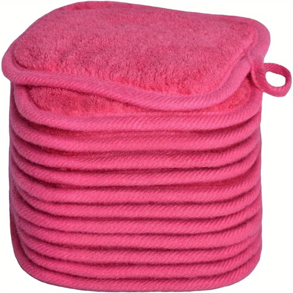12 Stück Make-up-Entferner-Pads Wiederverwendbare Pads Make-up-Radierer Mikrofaser-Gesichtstuch Gesichtsreiniger Reinigungstücher Hautpflege-Tools