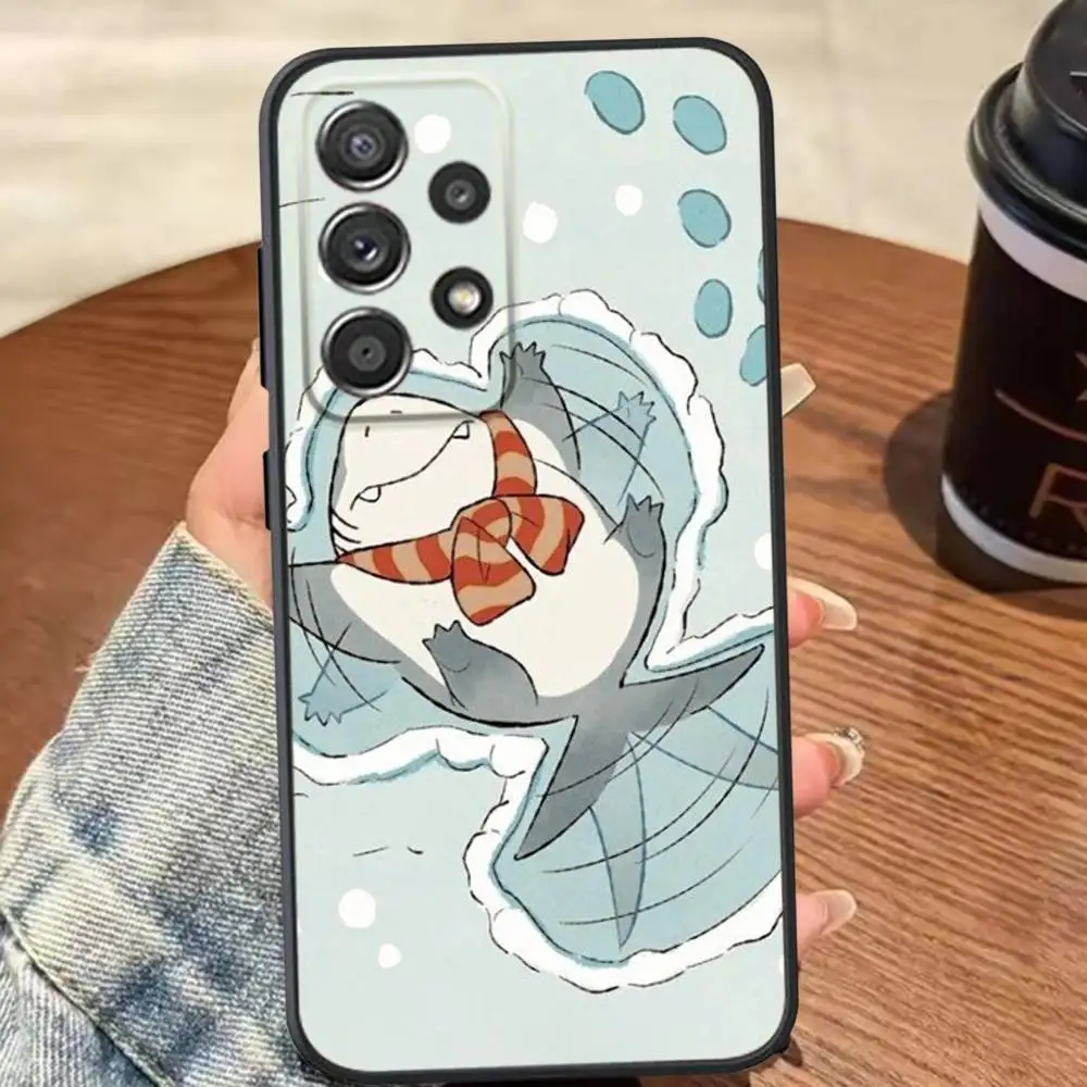 حافظة هاتف J-Jeff The L-Land S-Sharks لهاتف سامسونج S25,S24,S21,S22,S23,S30,Ultra,S20,Plus,Fe,Lite,Note,10,9,5G غطاء أسود