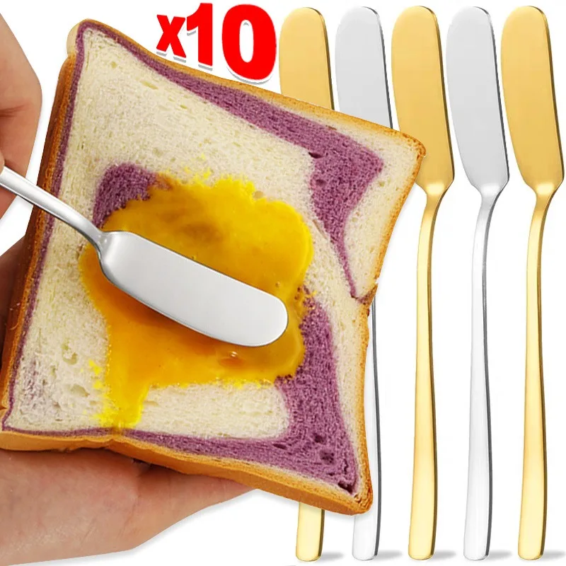 

Stainless Steel Butter Knives Cheese Spreader Metallic Can Scraper for Dessert Sandwiches Baking Party Wedding Chocolate Knife