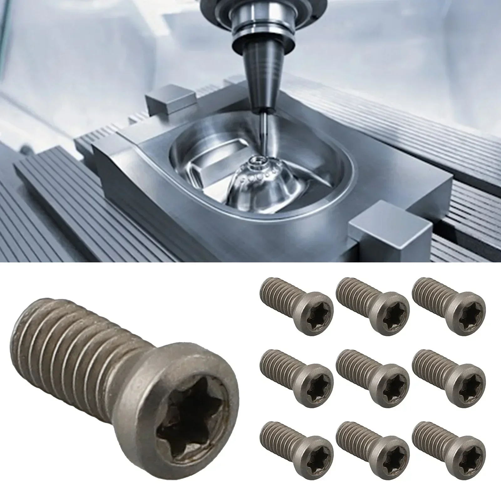 10pcs M2.5 7mm 6mm M3.5 10mm 12mm M4 10mm CNC Insert Torx Screw Machine Screws For Replacing Carbide Inserts CNC Lathe Tool