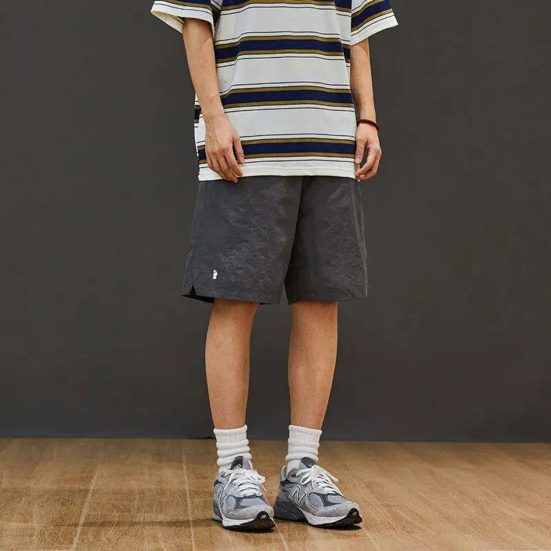 

Retro Japanese Style Quick Dry Casual Pants Men's Loose Straight Leg Thin Summer Shorts Versatile Fashionable Five-Quarter Le...