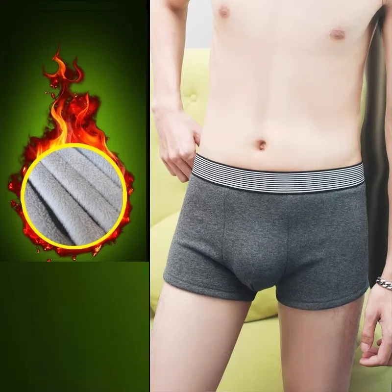 

Мужские толстые теплые зимние трусы-шорты