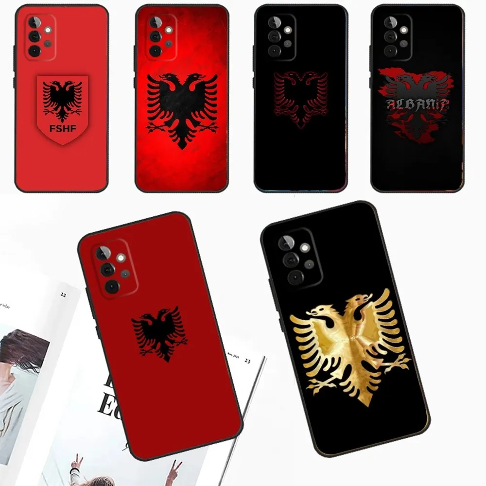 Albania Albanians Flag Phone Case For Samsung Galaxy A13,A21s,A22,A31,A32,A52,A53,A71,A80,A91 Soft Black Phone Cover