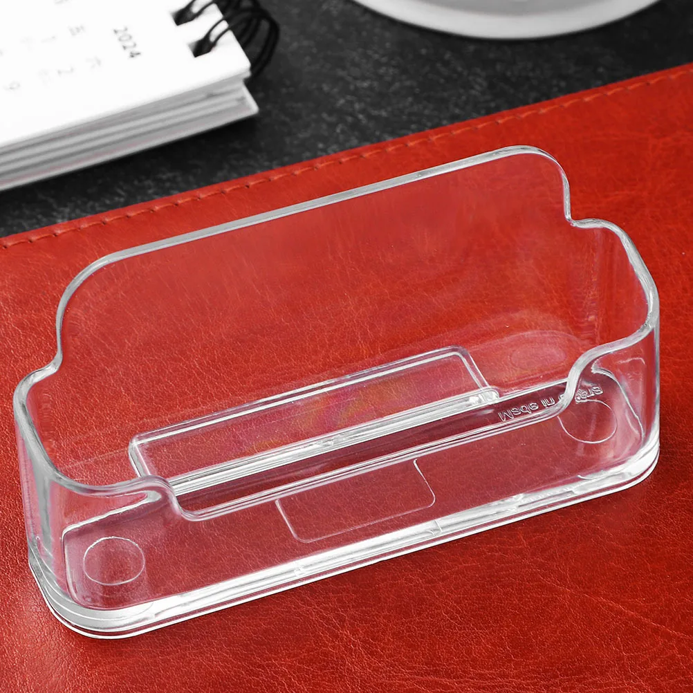 4 قطعة حامل بطاقة الأعمال الاكريليك منظم مكتب شفاف لبطاقات اسم المكتب تخزين عرض موقف بطاقة حقيبة للتخزين
