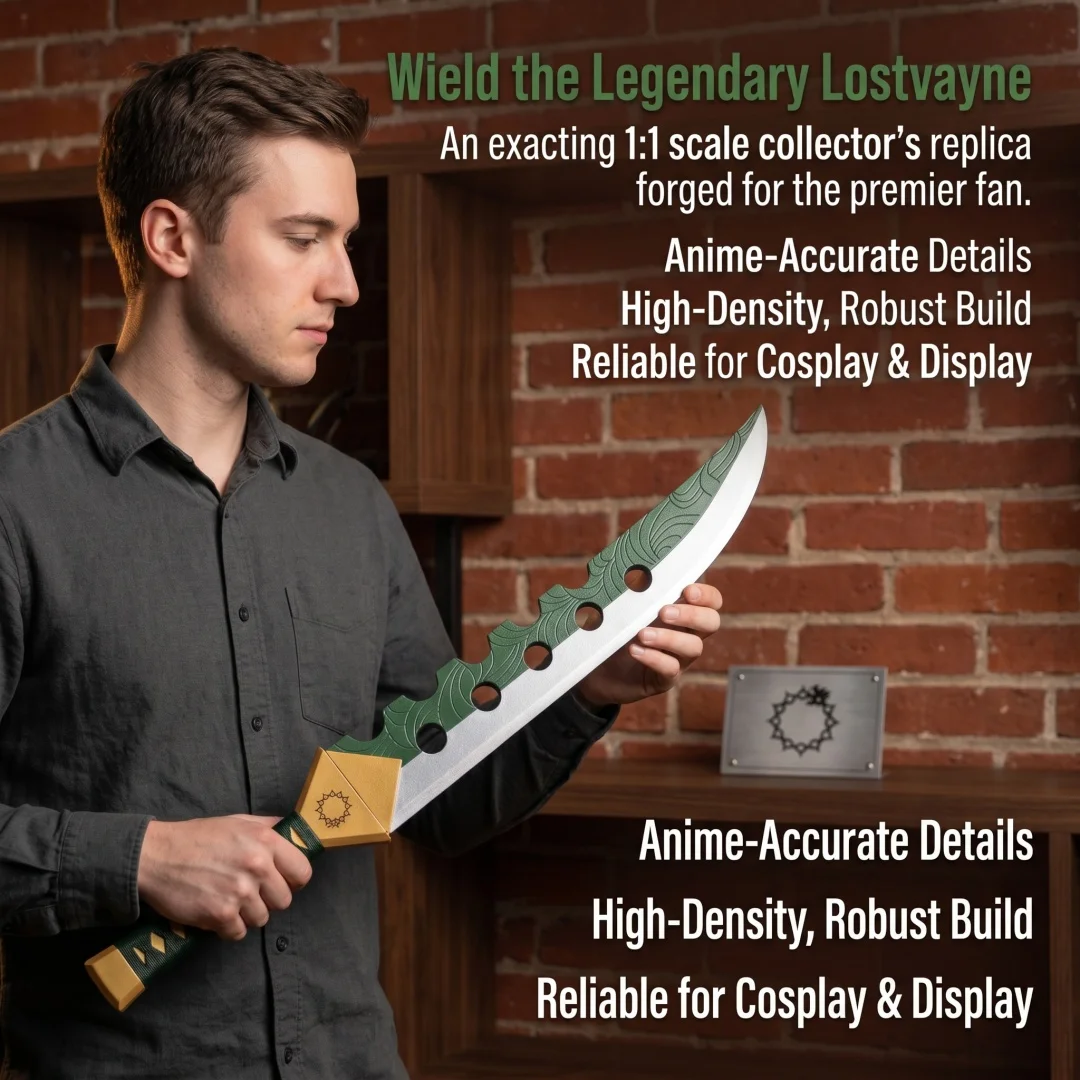 28inch The Seven Deadly Sins Meliodas Katana Anime Cosplay Prop Sword Knife Blade Sabre Japanese Samurai 1:1 Scale Wood Toy Gift