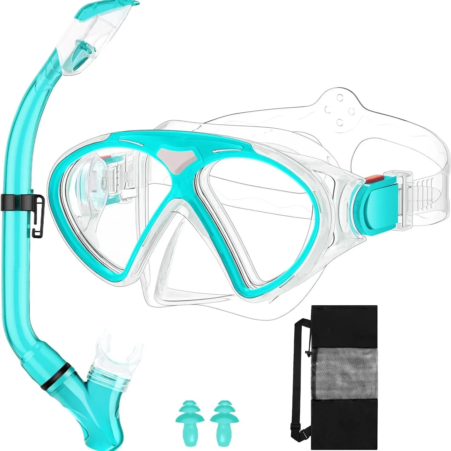 

Snorkeling set Tempered glass diving goggles Full dry snorkel Anti-fog diving goggles equipment for boys and girls