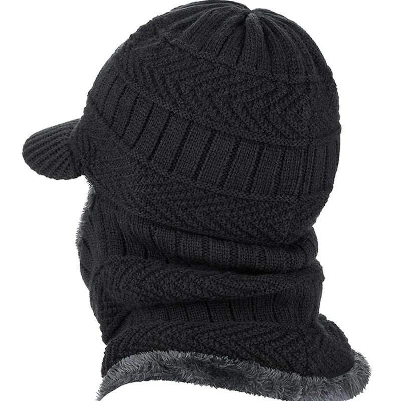 Winter Hat for Men Skullies Beanies Hats Winter Beanies for Men Women Wool Scarf Cap Balaclava Mask Bonnet Knitted Hat for Women