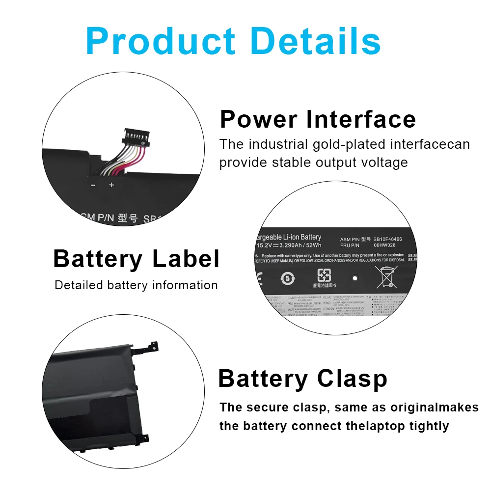 New LaptopBattery 00HW028 01AV458 01AV439 For Lenovo Thinkpad X1 Carbon 4th Gen 4 2016 ThinkPad X1 Yoga Gen1/Gen2 Series 01AV438