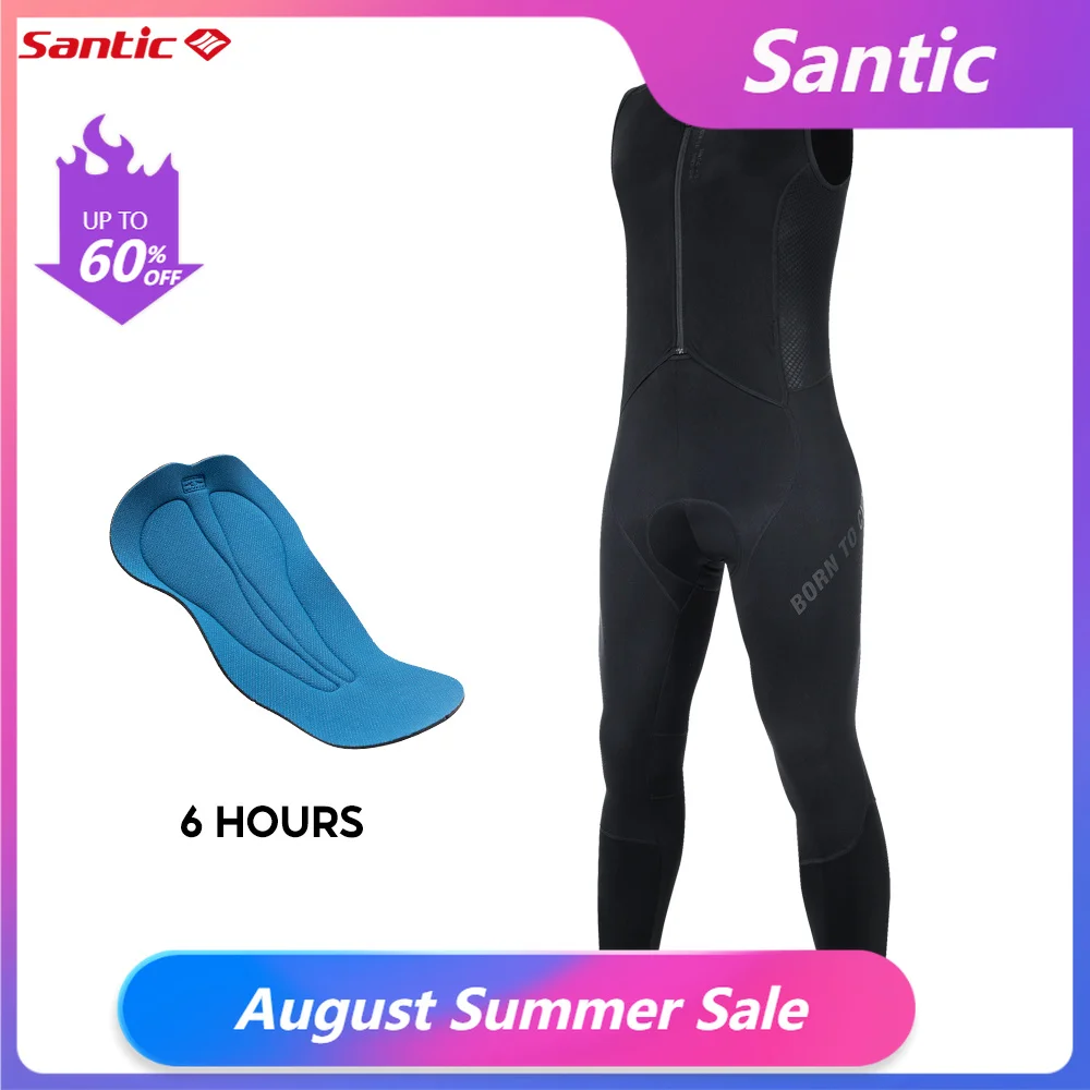Santic Calça Ciclismo Inverno Windproof e Respirável