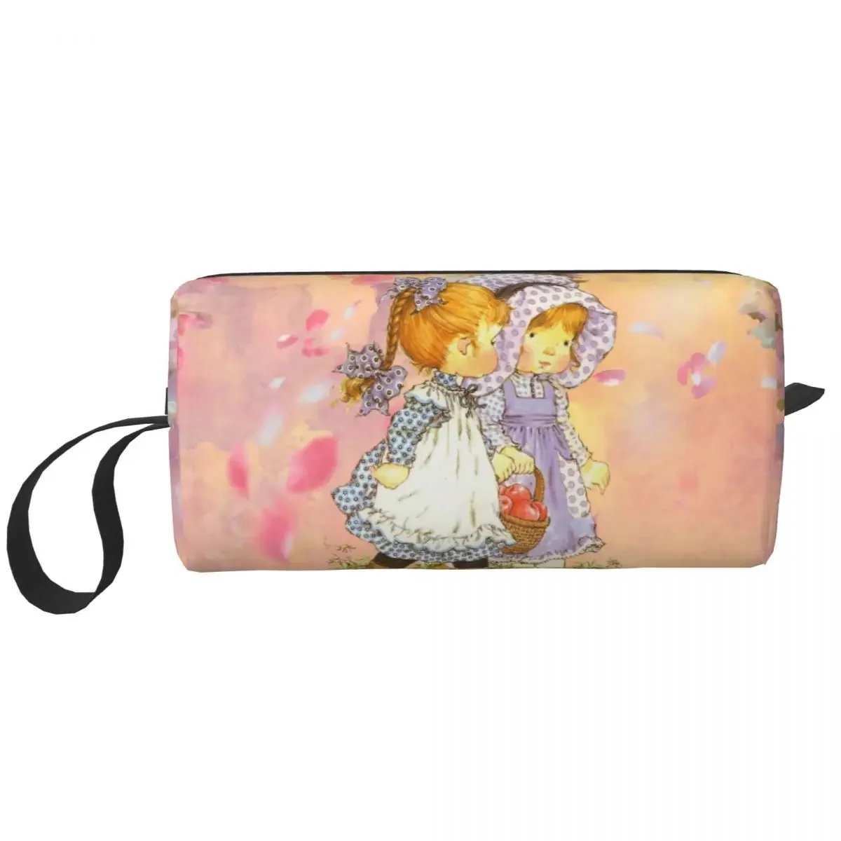 

Sarah Kay Cartoon Girl Cosmetic Bag for Women Makeup Bags Vintage Art Travel Zipper Toiletry Bag Organizer Merch