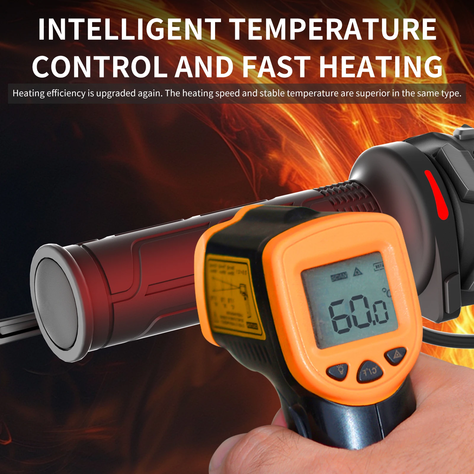 

Universal Motorcycle Electric Heating Handle 12V 22mm Hand Heated Grips Adjustable Temperature Motorbike Warmers Hot Handlebar