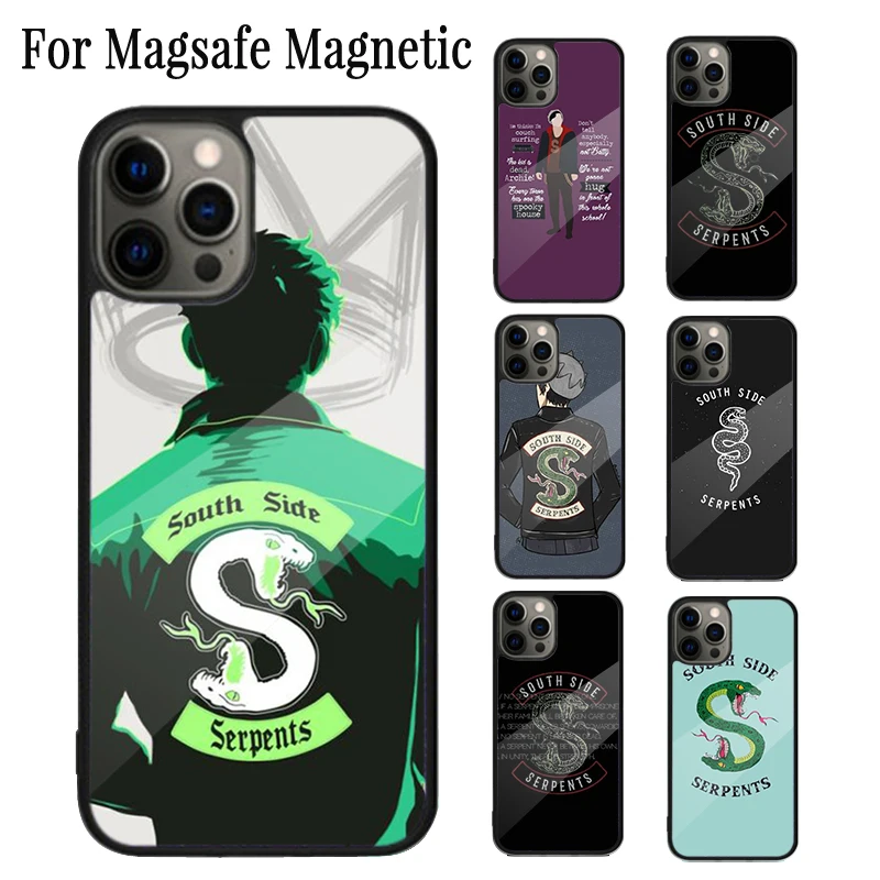 TV Riverdale Southside Serpent Magnetic Phone Case For iPhone 16 15 14 Plus 13 12 Mini 11 Pro Max Magsafe Wireless Cover