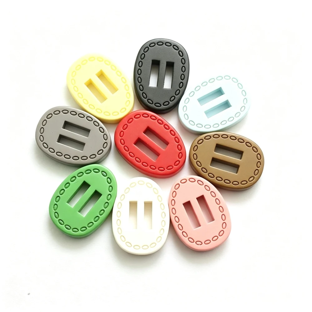 18-30mm Resin Buttons Round 2 Holes Button Coat Trench Coat Decorative Button Colorful Oval Two-hole Long-eyed Resin Buttons