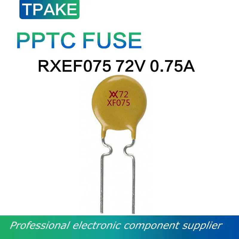 RXEF075 XF075 72V 0.75A 750mA PPTC Resettable Fuse Thermistor