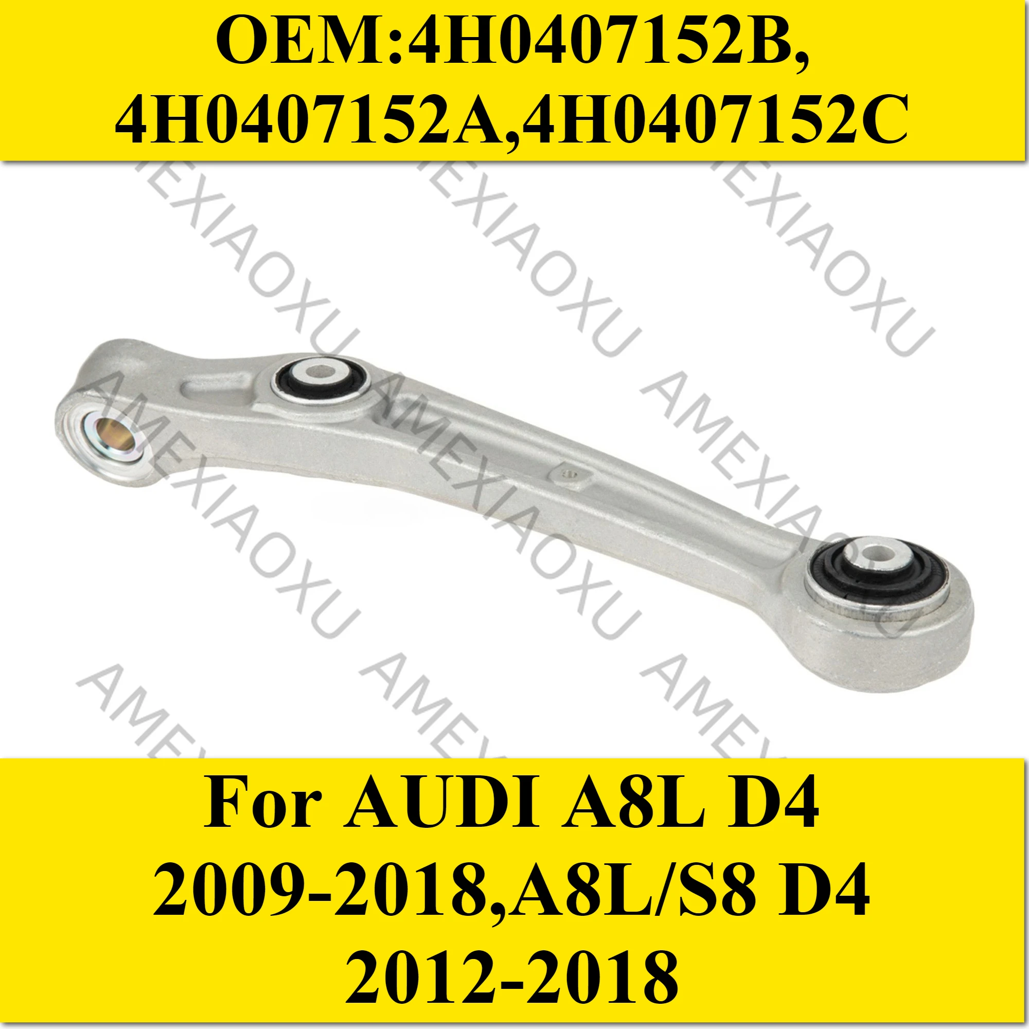 

1 шт. OEM: 4H0407152B, 4H0407152A, 4H0407152C для AUDI A8L D4 2009-2018, A8L/S8 D4 2012-2018, передний правый нижний рычаг подвески AMEXIAOXU