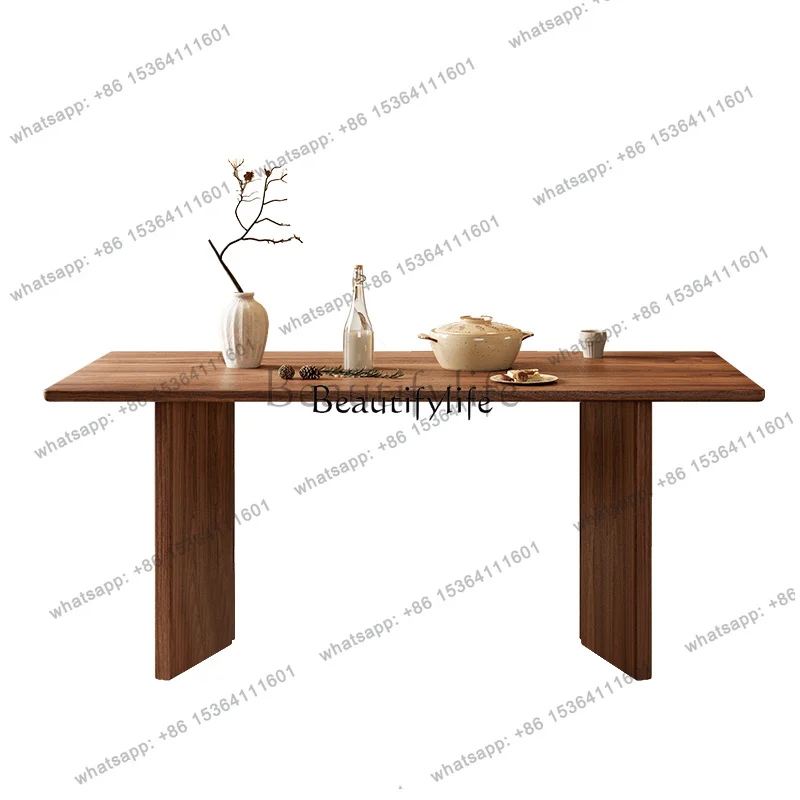 Factory Direct North American Black Walnut Medieval Dining Table Solid Wood Chinese Dining Table