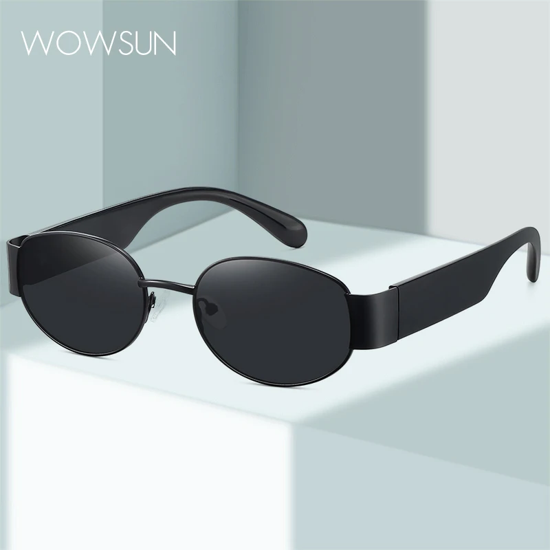 

WOWSUN Classic Oval Small Frame Women's Sunglasses Unisex Trendy Sun Glasses AA176