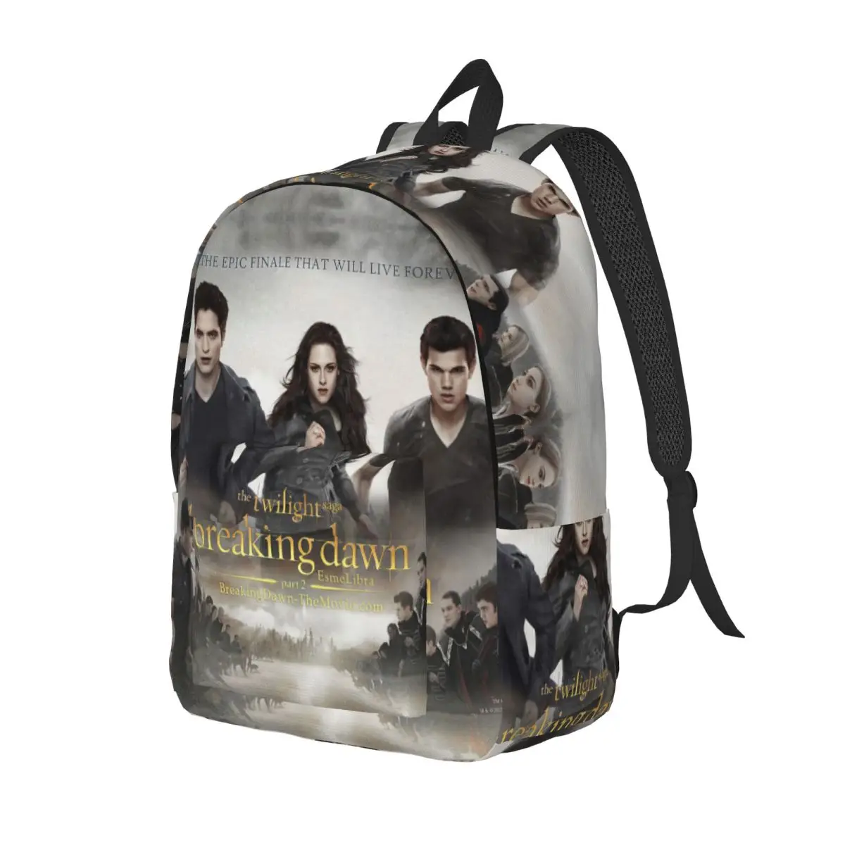 Twilight Saga Breaking Dawn Backpack Middle High College School Student Edward Bella Jacob Black Bookbag Teens Daypack Travel