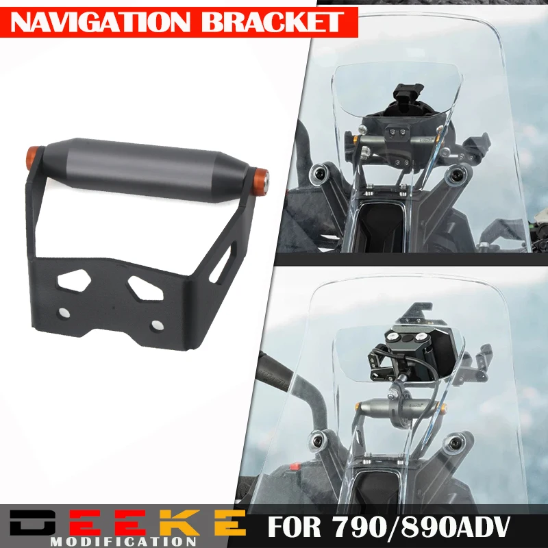 

For 790 890ADV R adventure 2023- Accessories Phone Holder Windshied Mount Navigation Bracket GPS Smartphone Holder