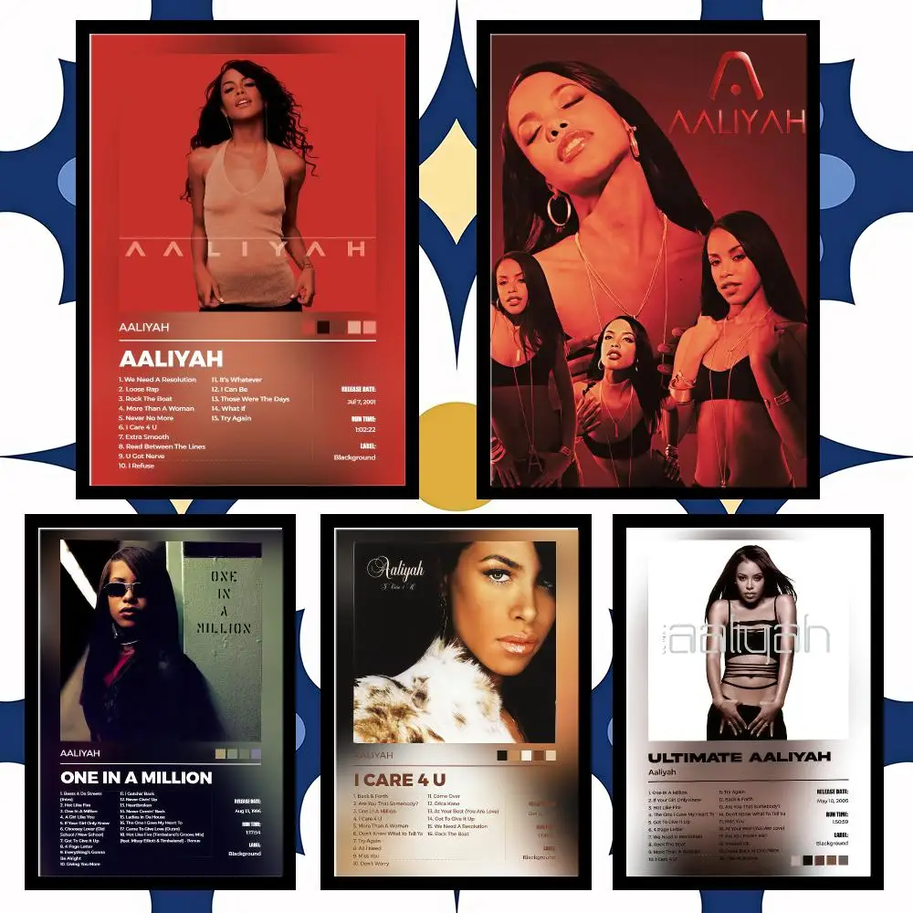 Singer A-aaliyah Poster Frameless Poster Wall Art Indoor Decor For Living Room Office Bar Bedroom Wall Decoration