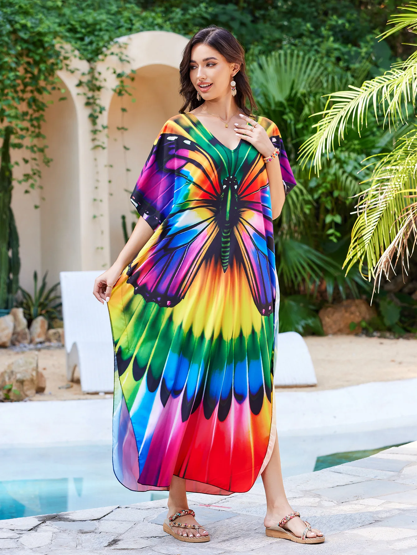 Kaftan Dresses for Women Stylish Caftans Plus Size Beach Cover up Soft Loungewear