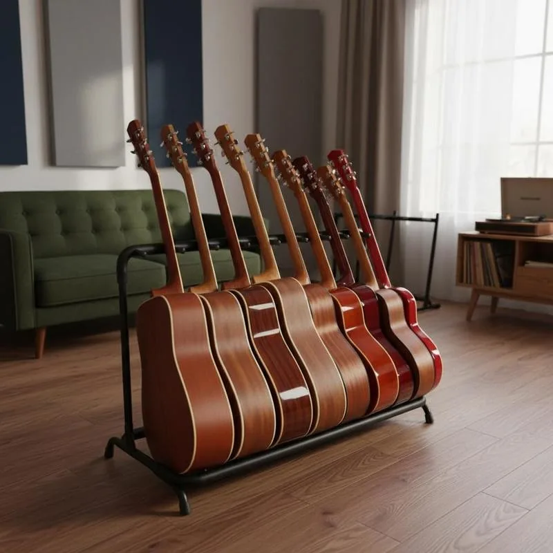 

Shelf-style Round Tube Guitar Stand (9 Guitars)